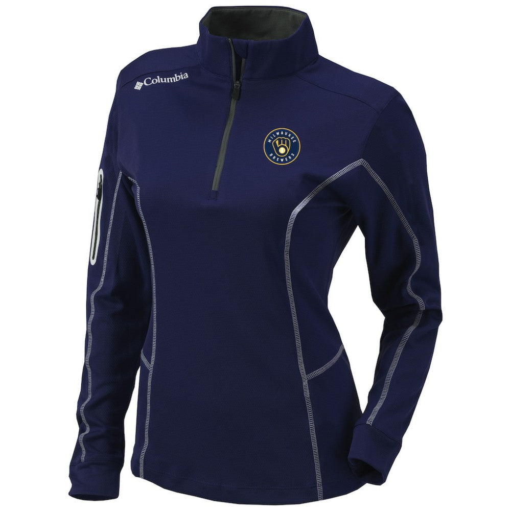 Milwaukee Brewers Columbia Women's Omni-Wick Shotgun Quarter-Zip Pullover Top discount
