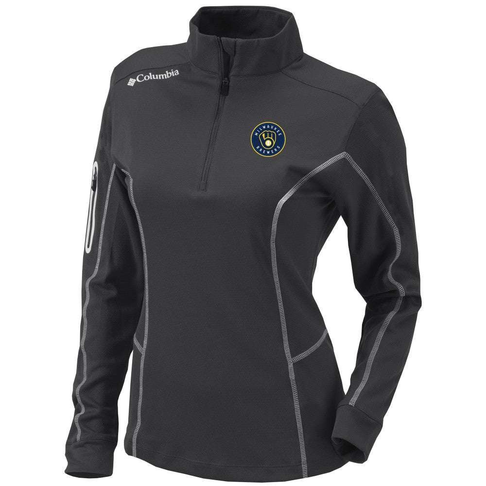 Milwaukee Brewers Columbia Women's Omni-Wick Shotgun Quarter-Zip Pullover Top On Sale
