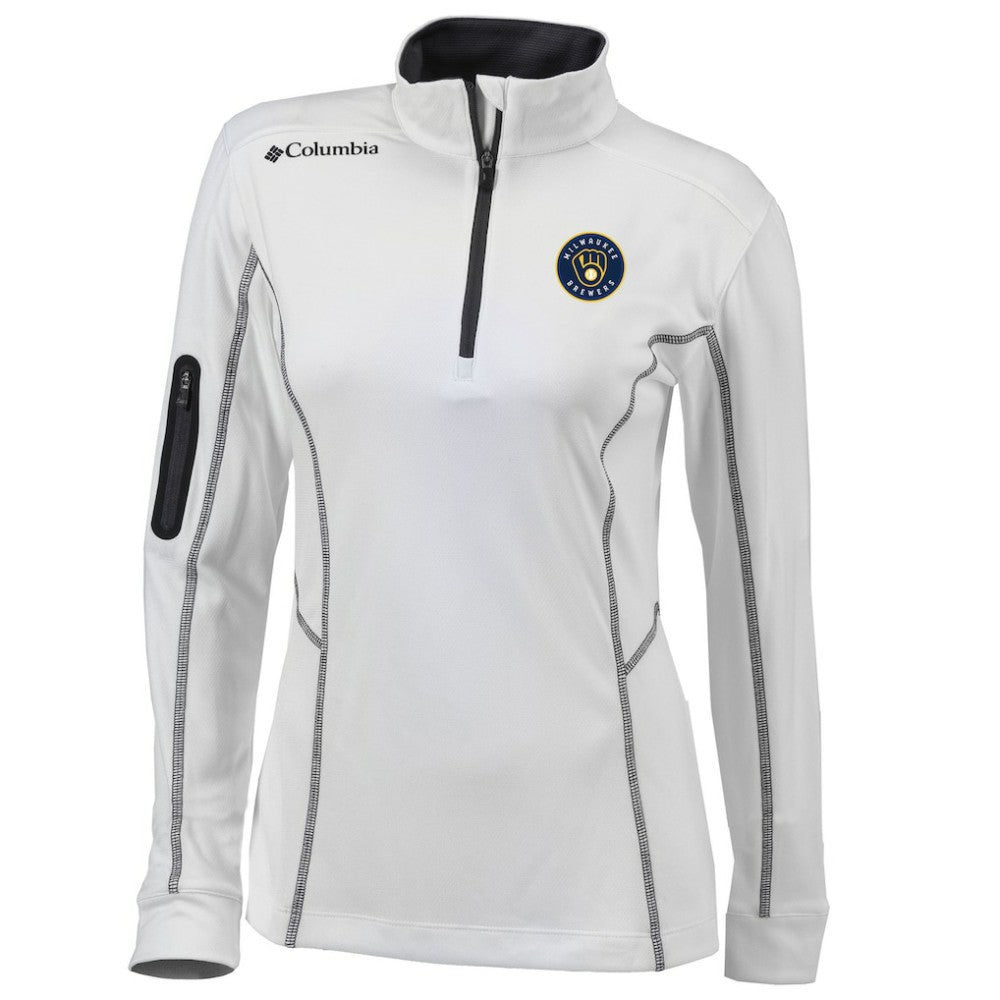 Milwaukee Brewers Columbia Women's Omni-Wick Shotgun Quarter-Zip Pullover Top Online