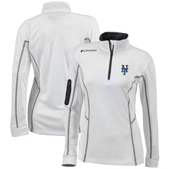 New York Mets Columbia Women's Omni-Wick Shotgun Quarter-Zip Pullover Top On Sale