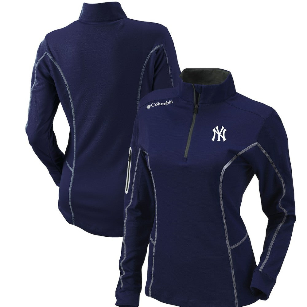 New York Yankees Columbia Women's Omni-Wick Shotgun Quarter-Zip Pullover Top Sale