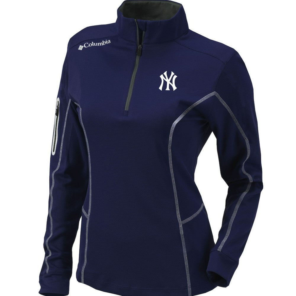 New York Yankees Columbia Women's Omni-Wick Shotgun Quarter-Zip Pullover Top Sale