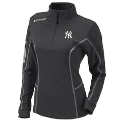New York Yankees Columbia Women's Omni-Wick Shotgun Quarter-Zip Pullover Top Lifestyle