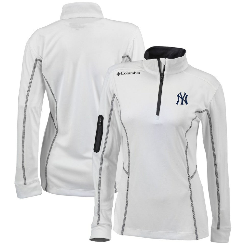 New York Yankees Columbia Women's Omni-Wick Shotgun Quarter-Zip Pullover Top Sale