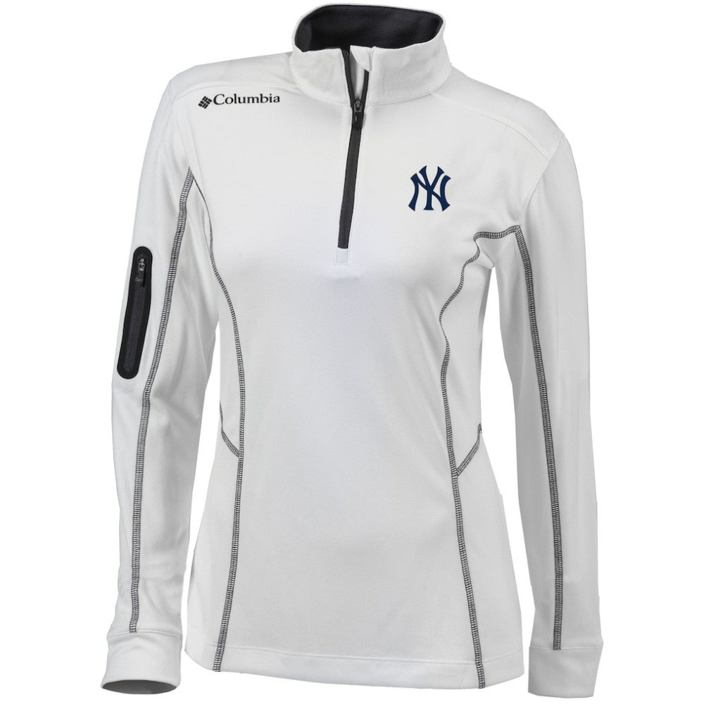 New York Yankees Columbia Women's Omni-Wick Shotgun Quarter-Zip Pullover Top Sale