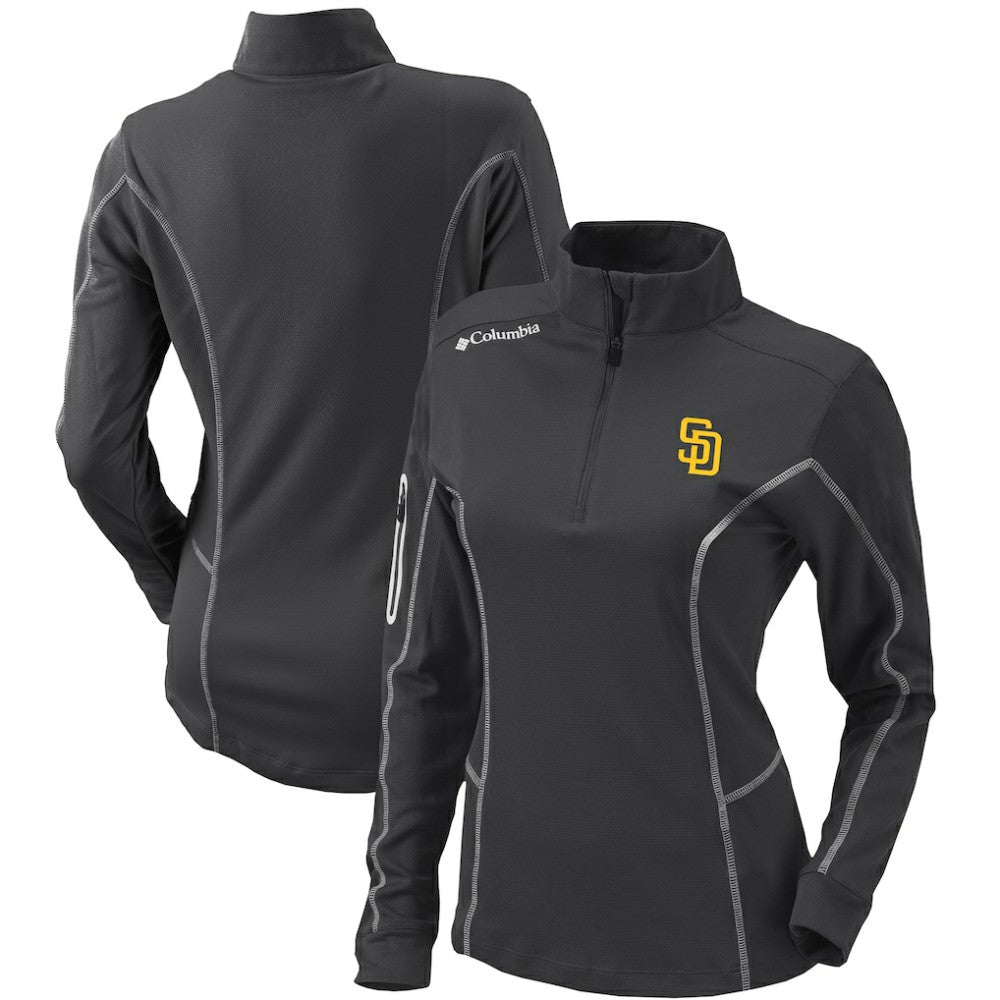San Diego Padres Columbia Women's Omni-Wick Shotgun Quarter-Zip Pullover Top Clearance