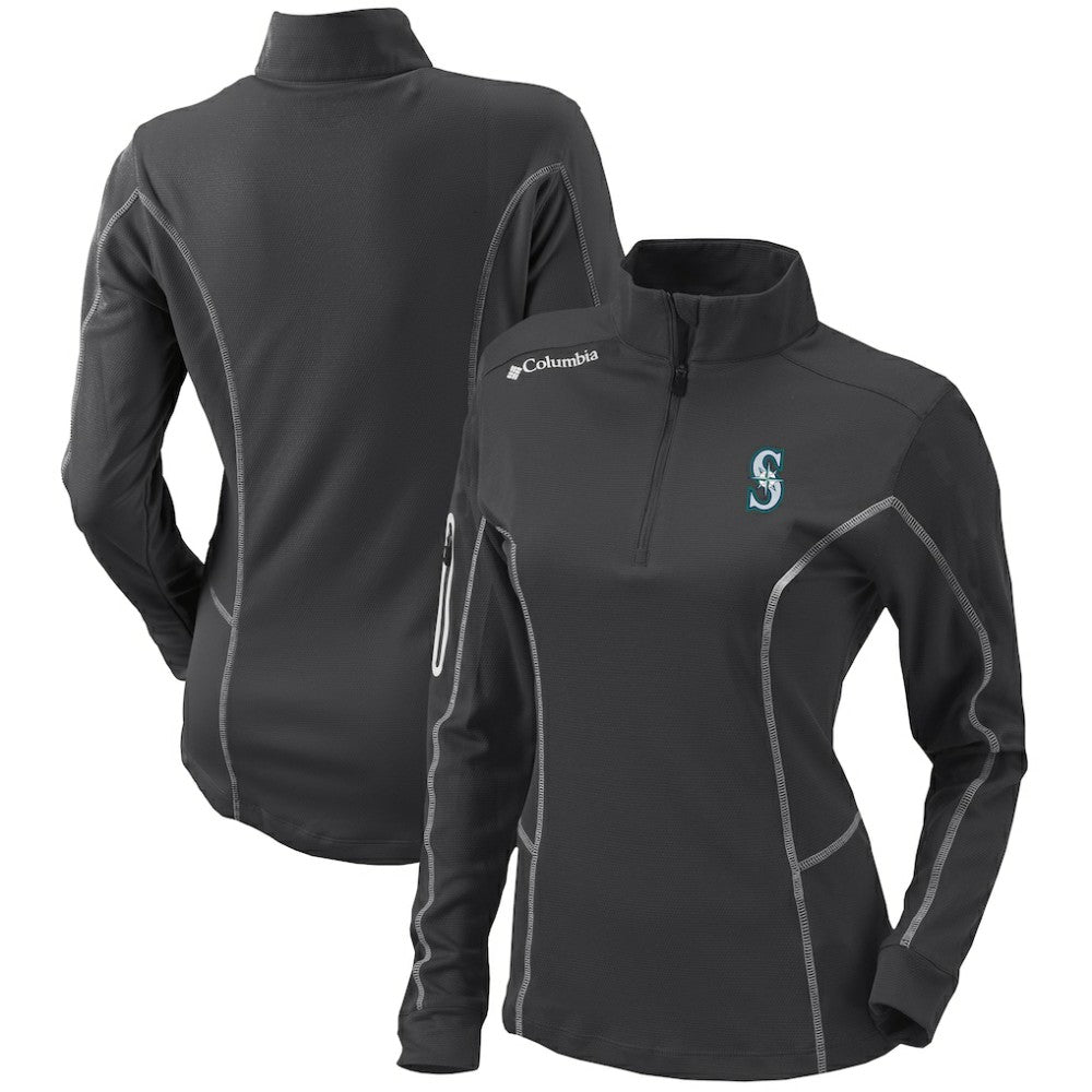 Seattle Mariners Columbia Women's Omni-Wick Shotgun Quarter-Zip Pullover Top for sale