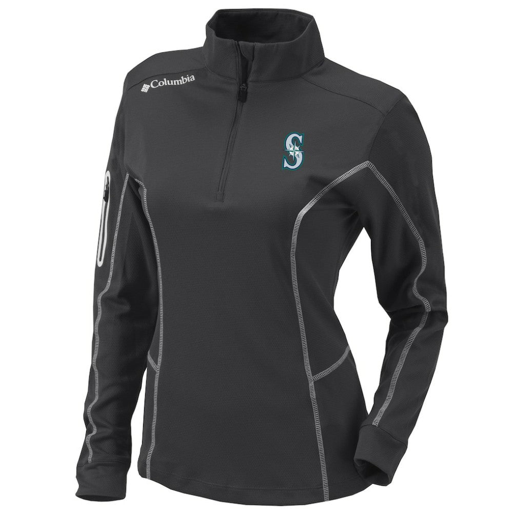 Seattle Mariners Columbia Women's Omni-Wick Shotgun Quarter-Zip Pullover Top for sale