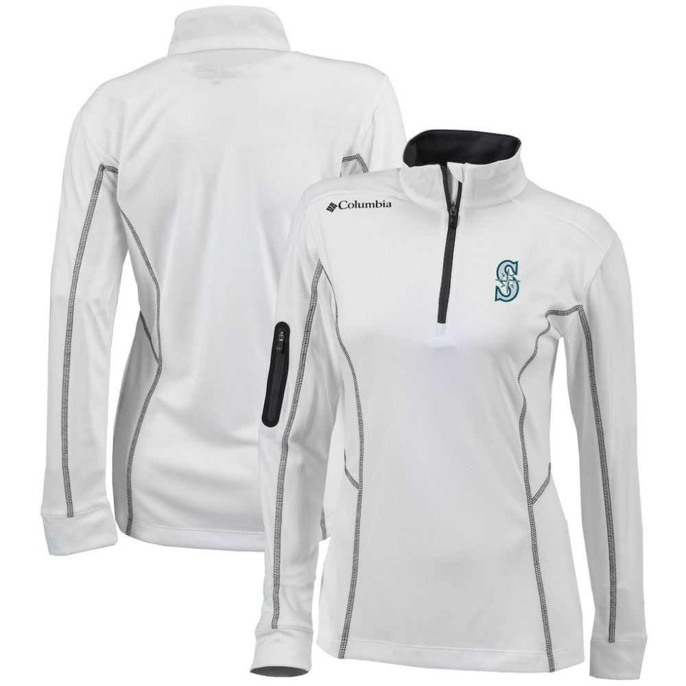 Seattle Mariners Columbia Women's Omni-Wick Shotgun Quarter-Zip Pullover Top for sale
