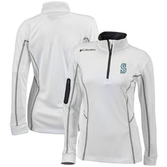 Seattle Mariners Columbia Women's Omni-Wick Shotgun Quarter-Zip Pullover Top for sale