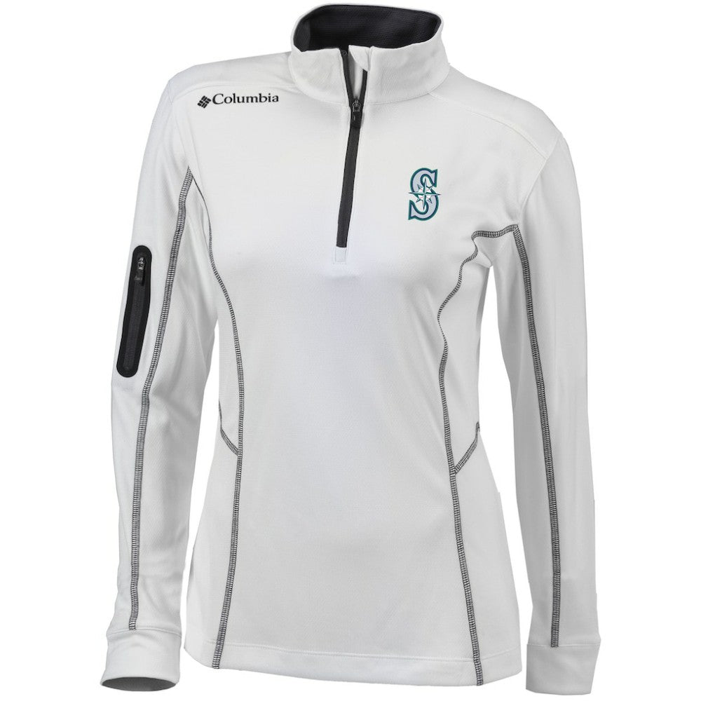 Seattle Mariners Columbia Women's Omni-Wick Shotgun Quarter-Zip Pullover Top for sale