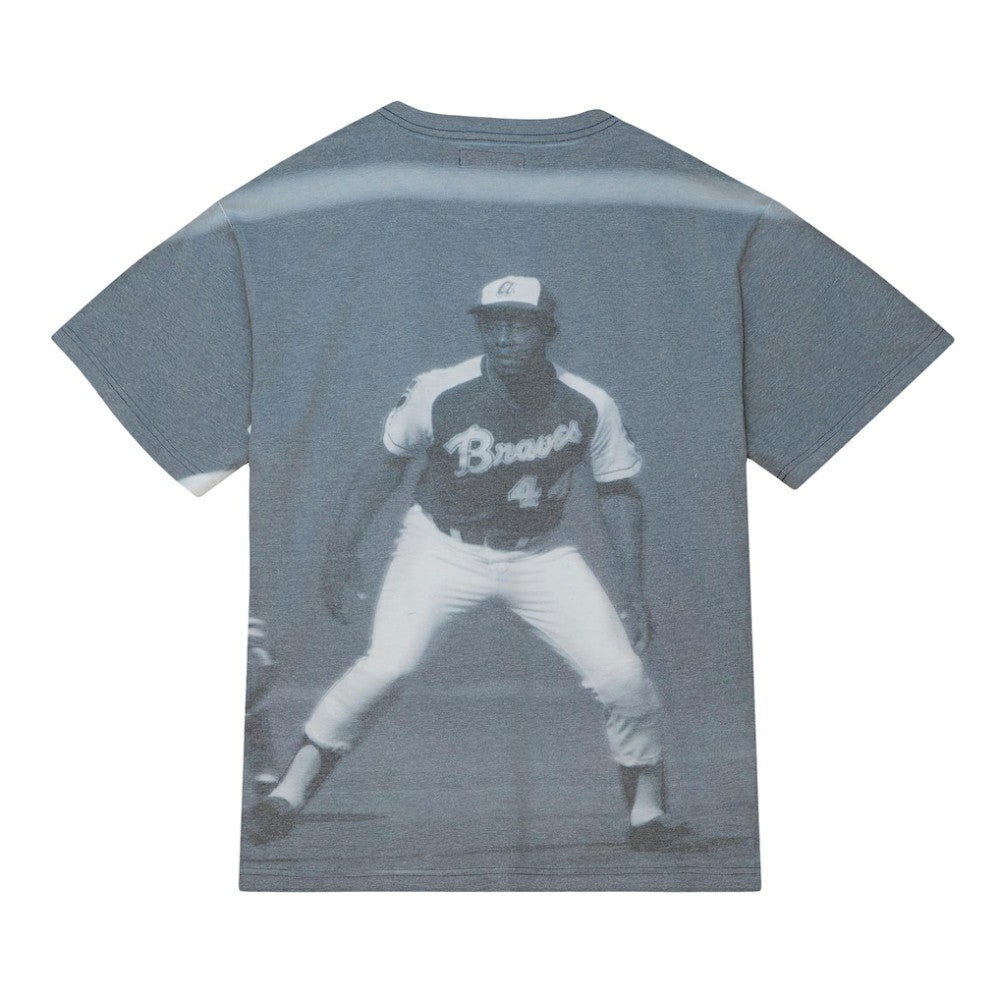 Hank Aaron Atlanta Braves Mitchell & Ness Cooperstown Collection Highlight Sublimated Player Graphic T-Shirt Lifestyle