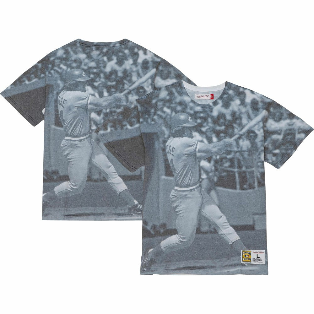 Pete Rose Cincinnati Reds Mitchell & Ness Cooperstown Collection Highlight Sublimated Player Graphic T-Shirt for sale