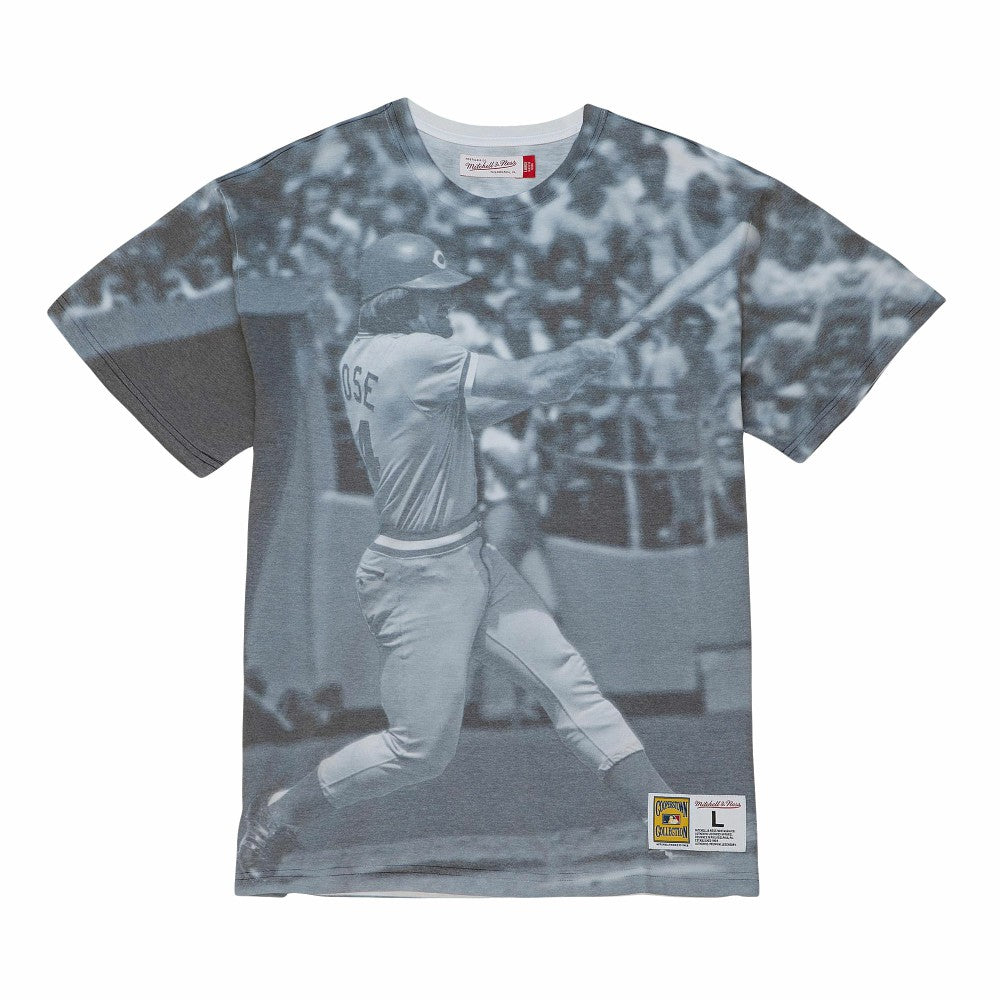 Pete Rose Cincinnati Reds Mitchell & Ness Cooperstown Collection Highlight Sublimated Player Graphic T-Shirt for sale