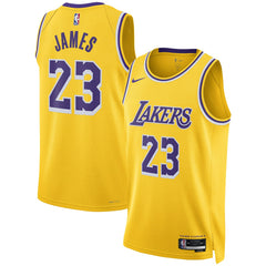 Nike - LeBron James Los Angeles Lakers Unisex Swingman Jersey - Icon Edition - Gold