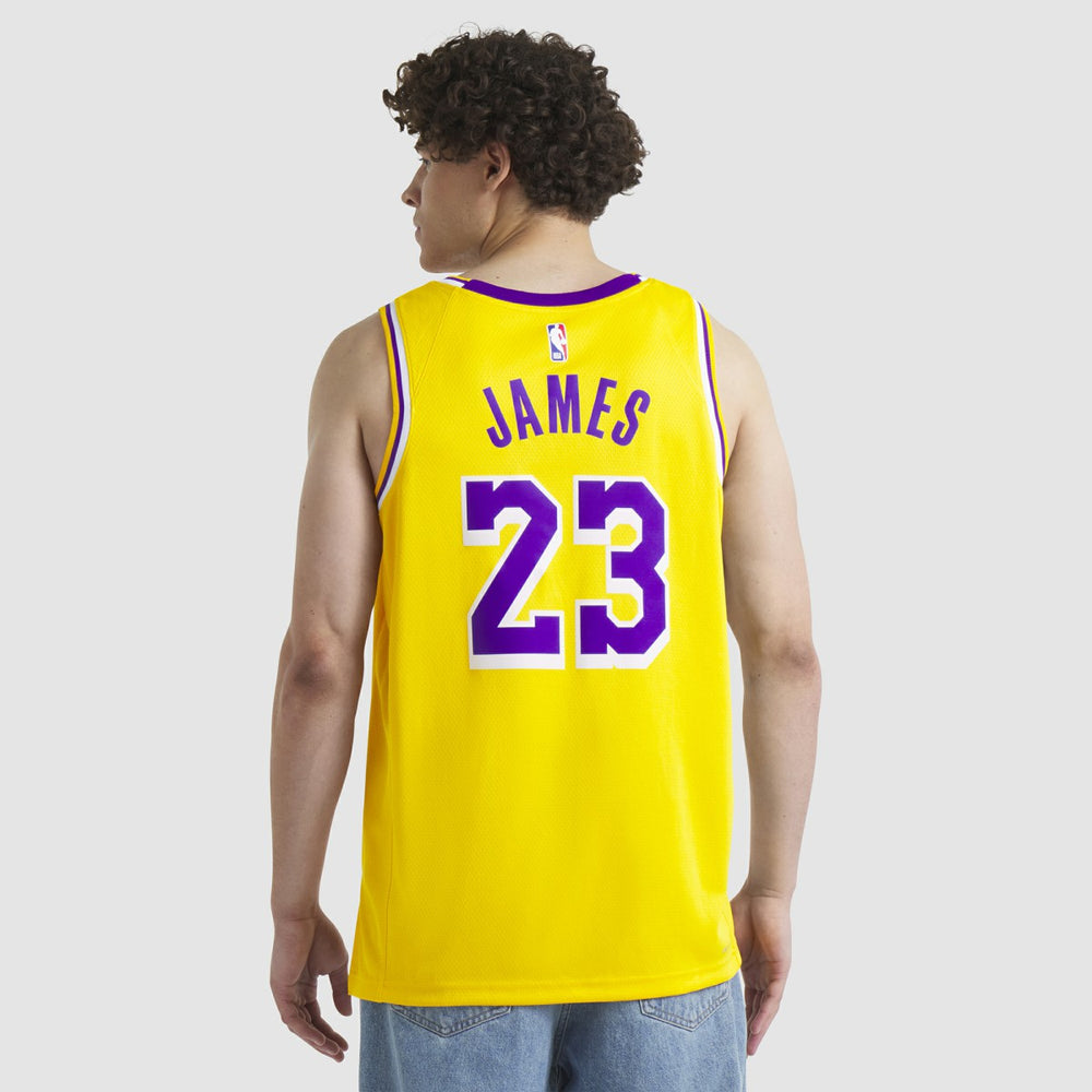 Nike - LeBron James Los Angeles Lakers Unisex Swingman Jersey - Icon Edition - Gold