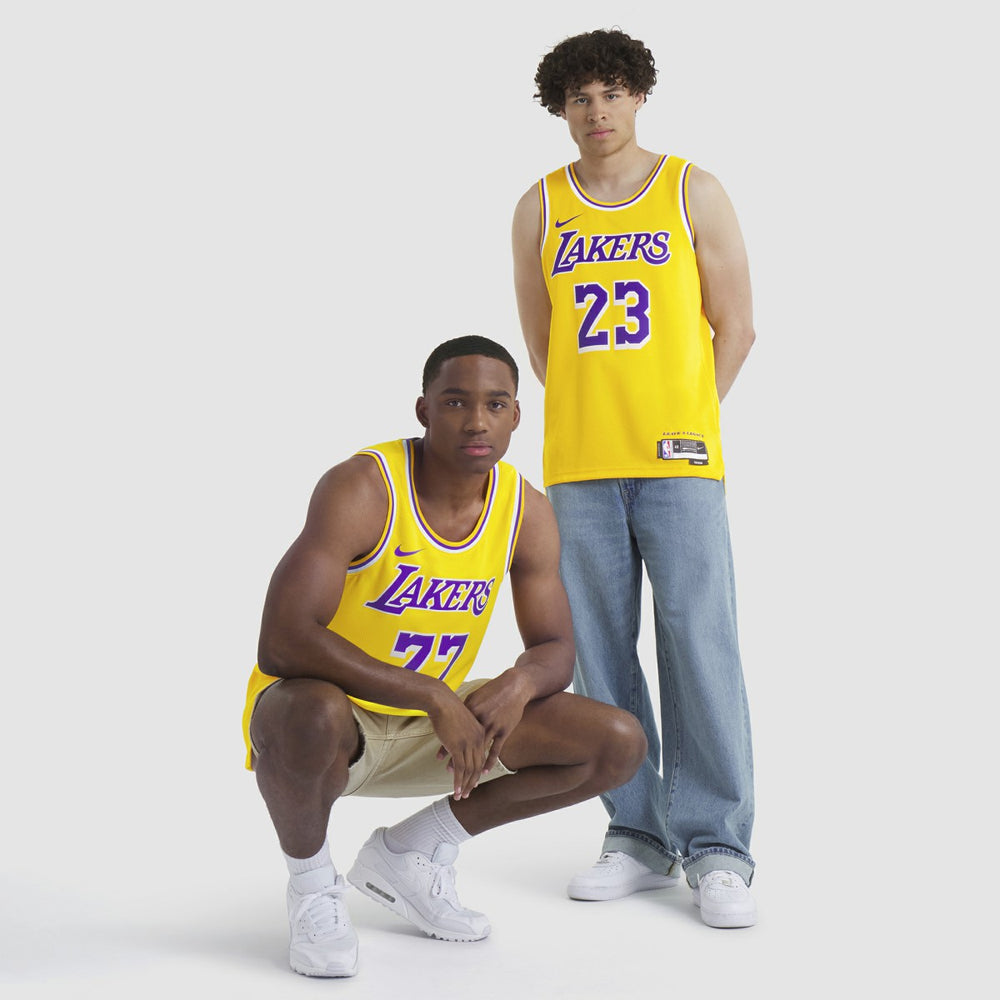Nike - LeBron James Los Angeles Lakers Unisex Swingman Jersey - Icon Edition - Gold