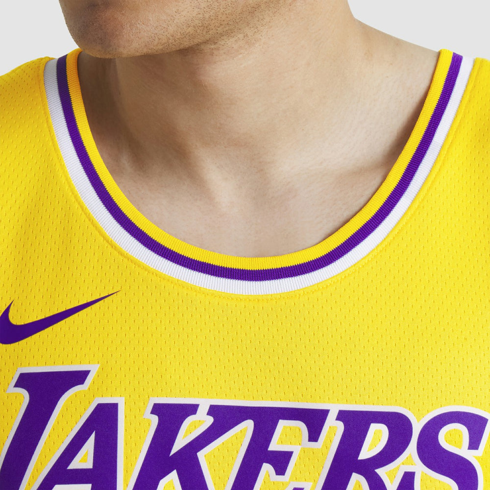 Nike - LeBron James Los Angeles Lakers Unisex Swingman Jersey - Icon Edition - Gold