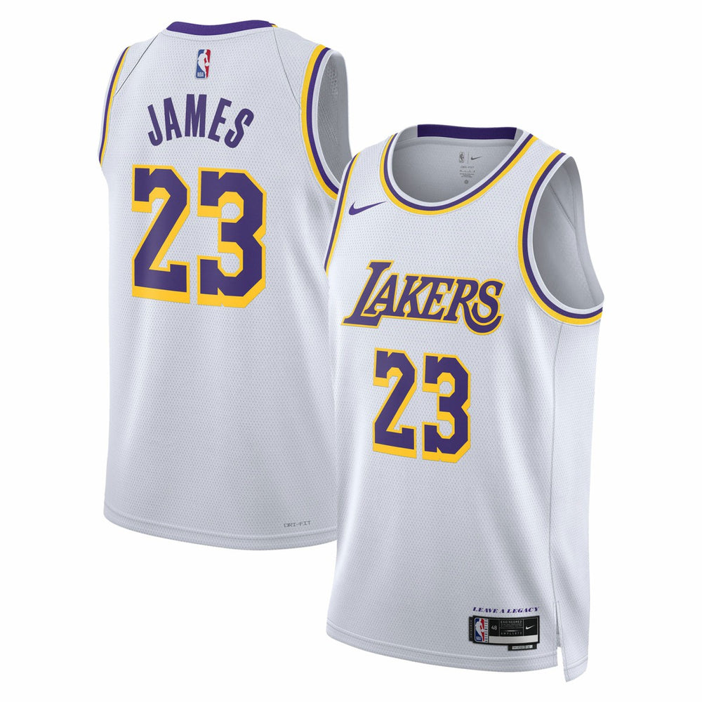 Nike - LeBron James Los Angeles Lakers Unisex Swingman Jersey - Association Edition - White