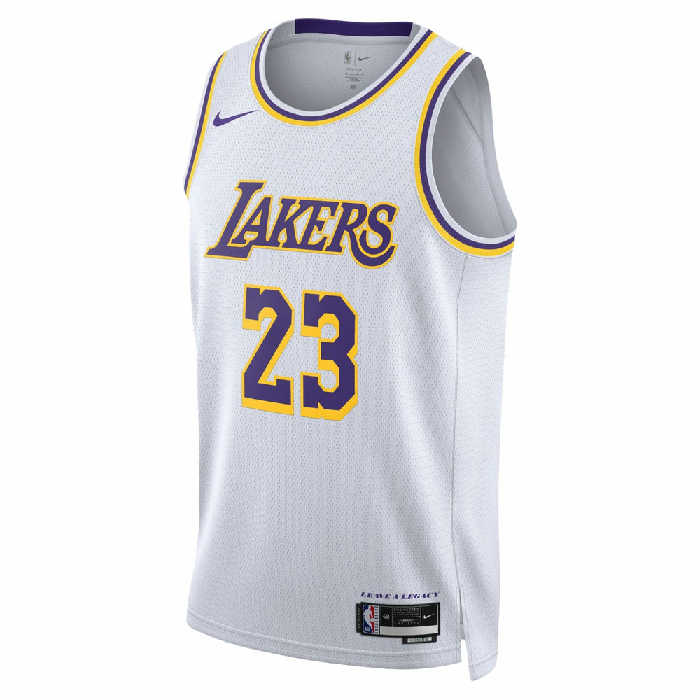 Nike - LeBron James Los Angeles Lakers Unisex Swingman Jersey - Association Edition - White