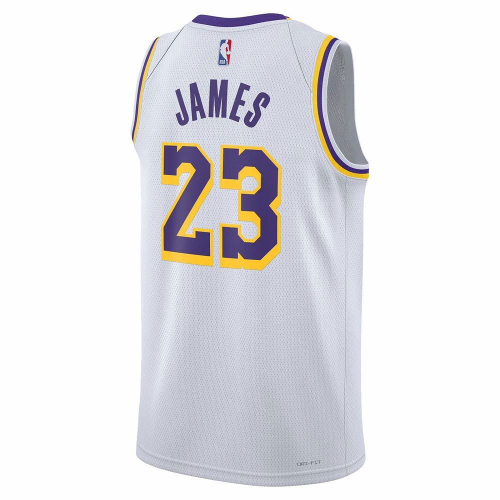 Nike - LeBron James Los Angeles Lakers Unisex Swingman Jersey - Association Edition - White