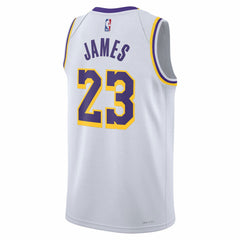 Nike - LeBron James Los Angeles Lakers Unisex Swingman Jersey - Association Edition - White
