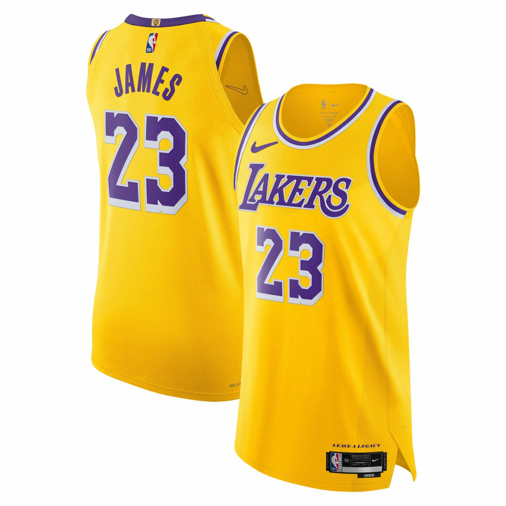 Nike - LeBron James Los Angeles Lakers Authentic Jersey - Icon Edition - Gold