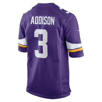 Jordan Addison Minnesota Vikings Game Jersey - Purple | NFL Jerseys