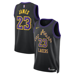 Nike - LeBron James Los Angeles Lakers Unisex 2025/26 Swingman Jersey - Black - City Edition