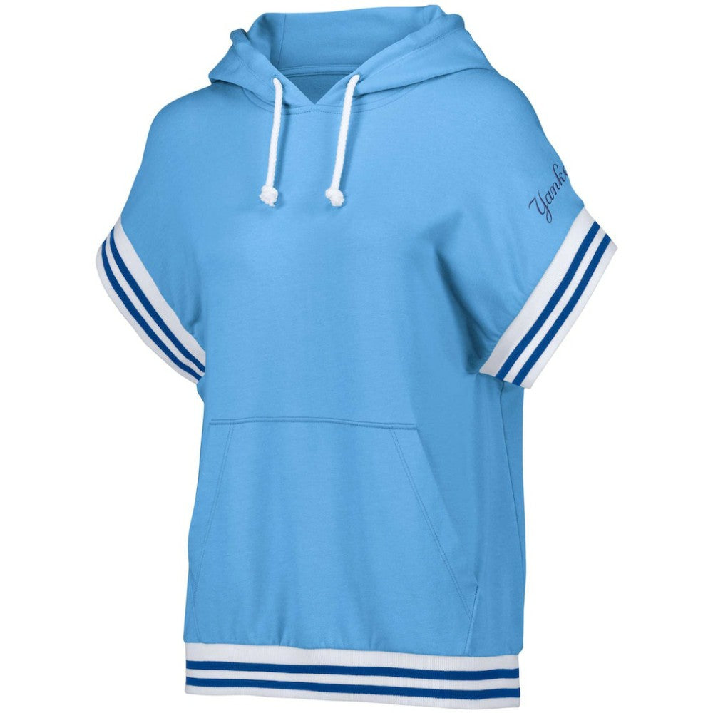 New York Yankees Lusso Women's Mabel Tri-Blend Short Sleeve Pullover Hoodie for sale
