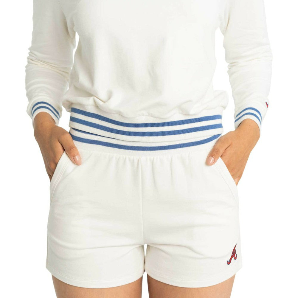 Atlanta Braves Lusso Women's Maeg Tri-Blend Pocket Shorts Sale