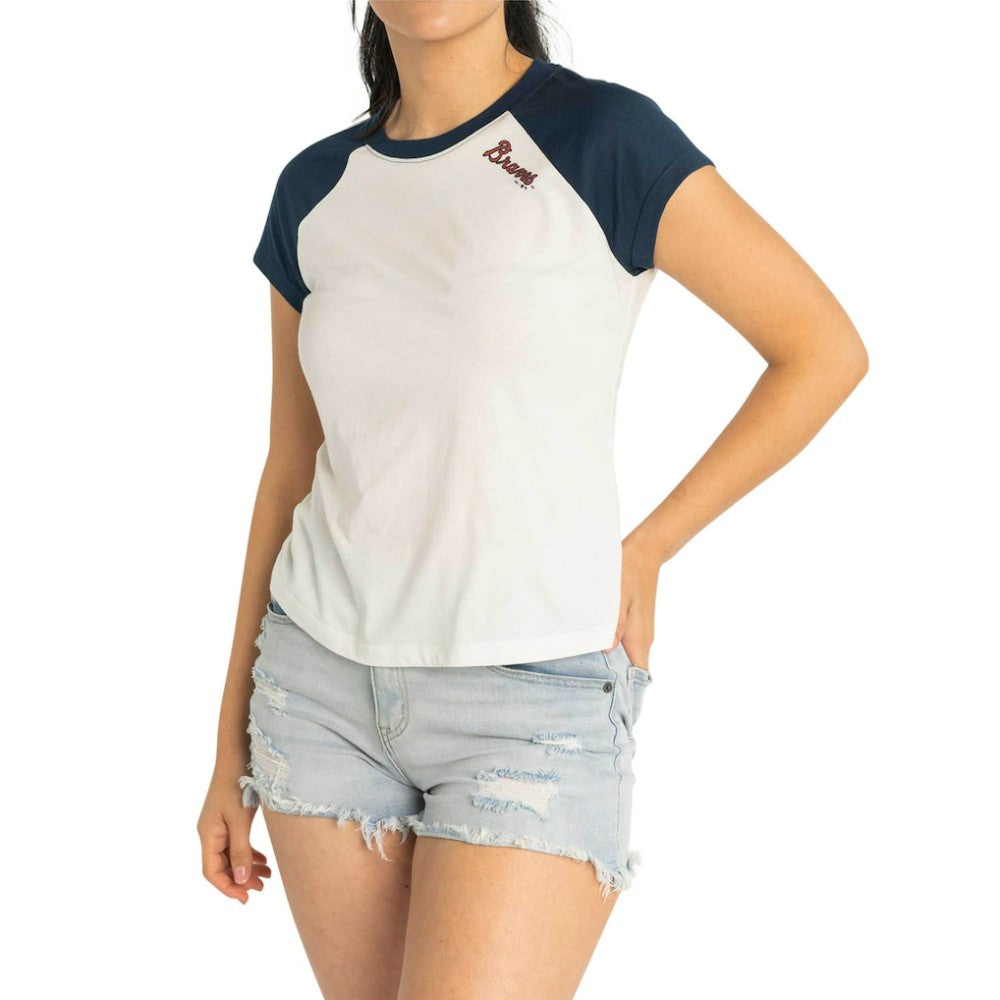 Atlanta Braves Lusso Women's Nikki Raglan T-Shirt Online