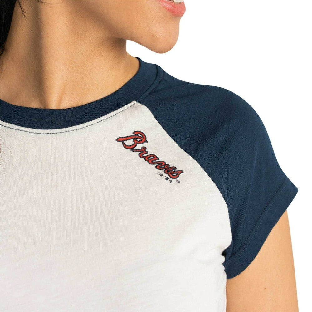 Atlanta Braves Lusso Women's Nikki Raglan T-Shirt Online