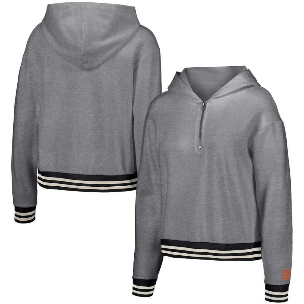 San Francisco Giants Lusso Women's Magnolia Tri-Blend Quarter-Zip Hoodie Online