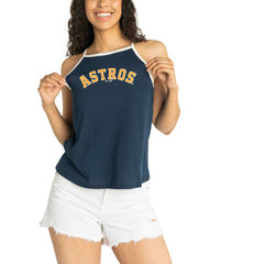 Houston Astros Lusso Women's Nadine Halter Tank Top Lifestyle