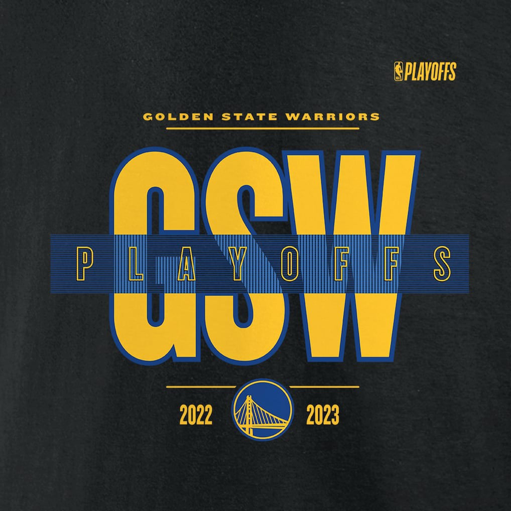 Fanatics - Golden State Warriors 2023 NBA Playoffs Jump Ball T-Shirt - Black