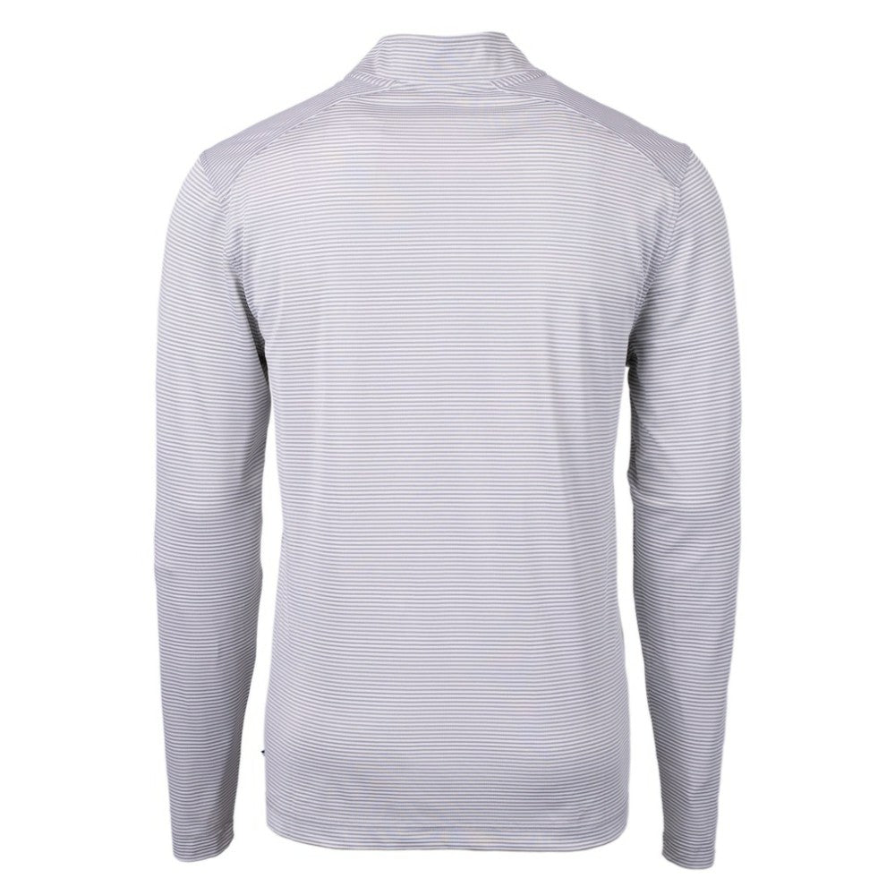 Cincinnati Reds Cutter & Buck Virtue Eco Pique Micro Stripe Recycled Quarter-Zip Pullover Top Sale
