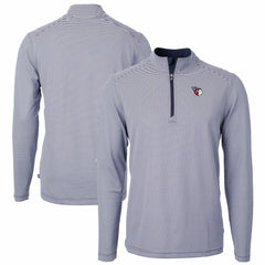 Cleveland Guardians Cutter & Buck Virtue Eco Pique Micro Stripe Recycled Quarter-Zip Pullover Top discount