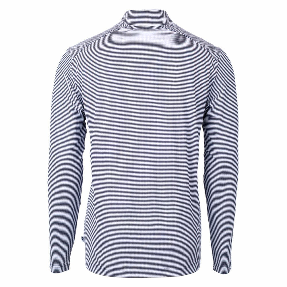 Cleveland Guardians Cutter & Buck Virtue Eco Pique Micro Stripe Recycled Quarter-Zip Pullover Top discount