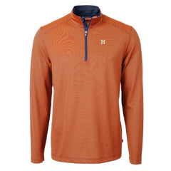 Houston Astros Cutter & Buck Virtue Eco Pique Micro Stripe Recycled Quarter-Zip Pullover Top Online