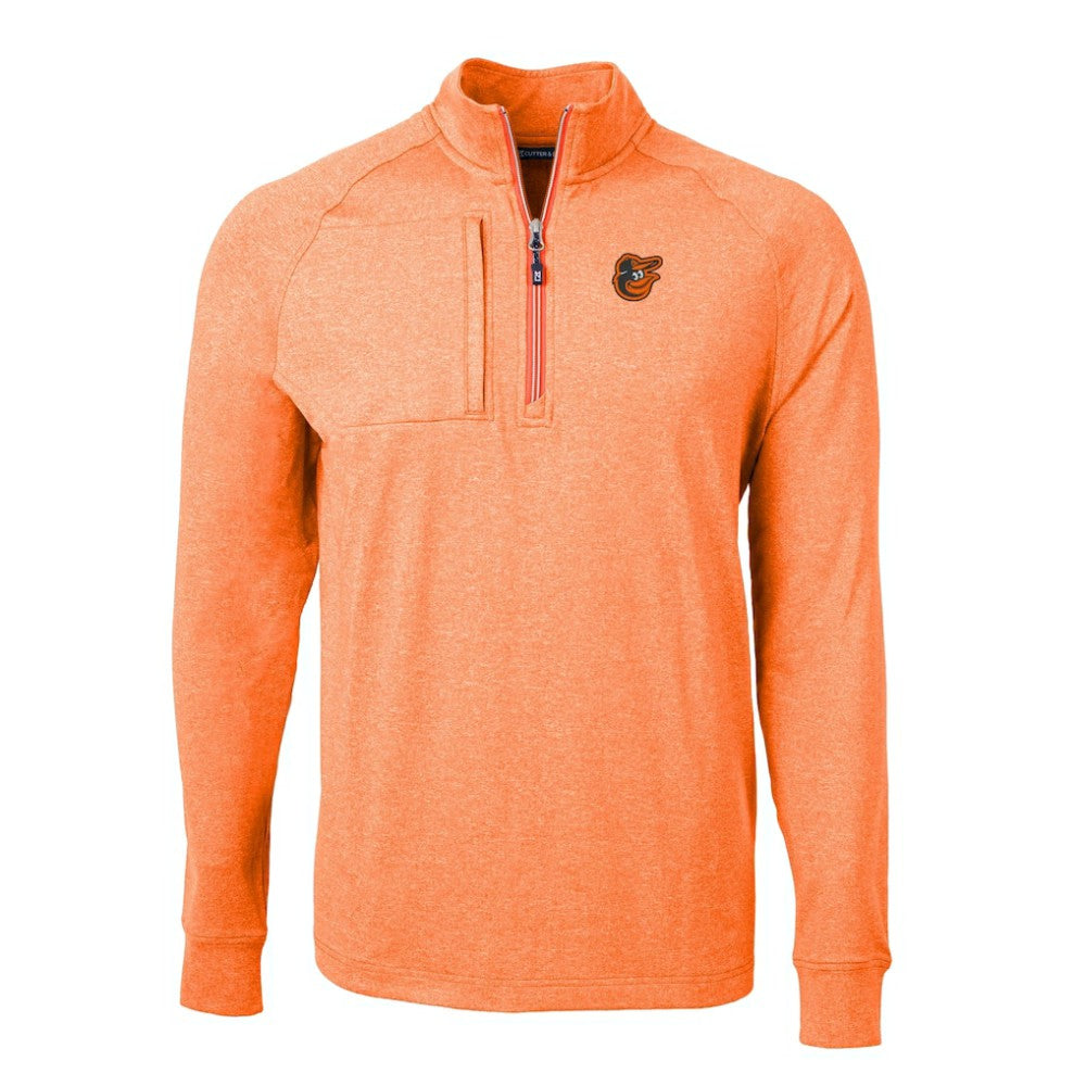 Baltimore Orioles Cutter & Buck Adapt Eco Knit Stretch Recycled Quarter-Zip Pullover Top discount