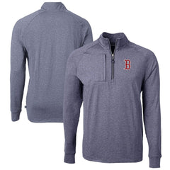 Boston Red Sox Cutter & Buck Adapt Eco Knit Stretch Recycled Quarter-Zip Pullover Top Clearance