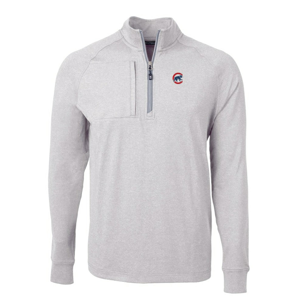 Chicago Cubs Cutter & Buck Adapt Eco Knit Stretch Recycled Quarter-Zip Pullover Top for sale