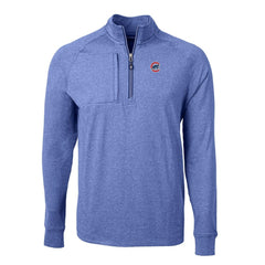 Chicago Cubs Cutter & Buck Adapt Eco Knit Stretch Recycled Quarter-Zip Pullover Top On Sale