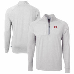 Cincinnati Reds Cutter & Buck Adapt Eco Knit Stretch Recycled Quarter-Zip Pullover Top Sale