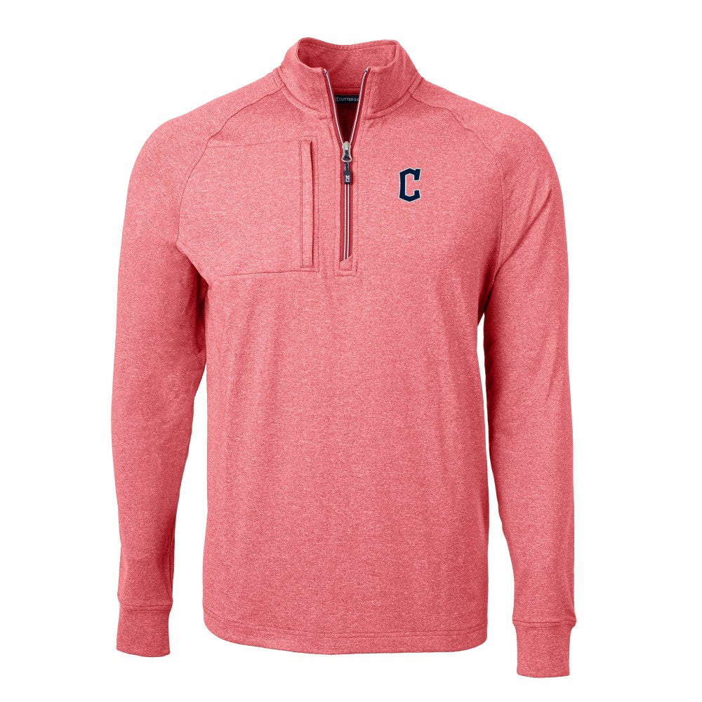 Cleveland Guardians Cutter & Buck Adapt Eco Knit Stretch Recycled Quarter-Zip Pullover Top discount