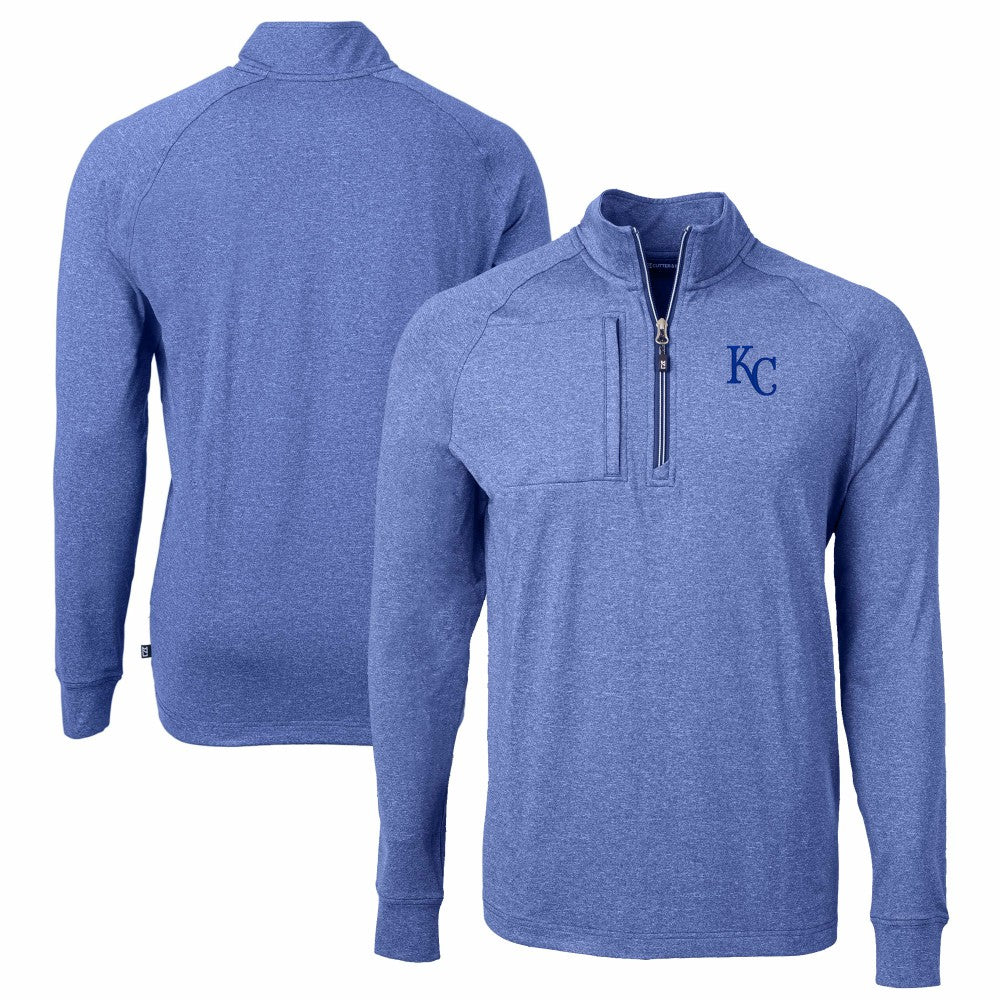 Kansas City Royals Cutter & Buck Adapt Eco Knit Stretch Recycled Quarter-Zip Pullover Top Online