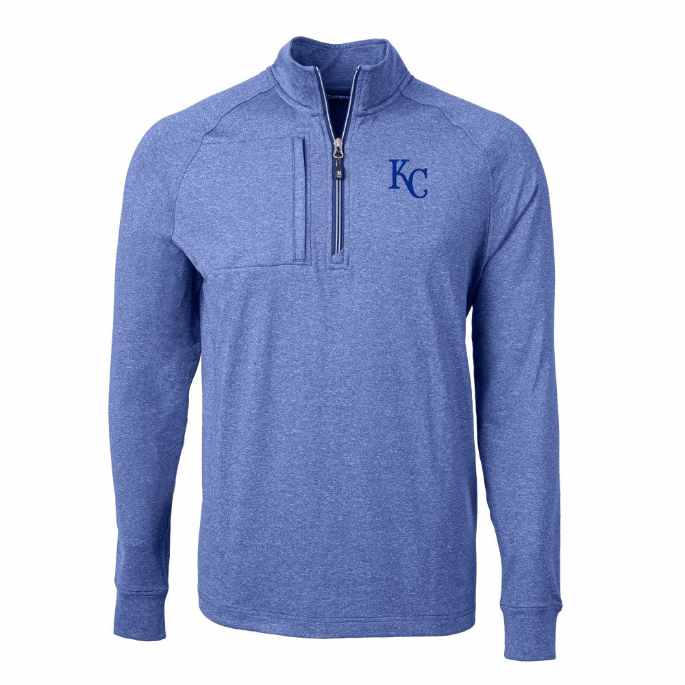 Kansas City Royals Cutter & Buck Adapt Eco Knit Stretch Recycled Quarter-Zip Pullover Top Online