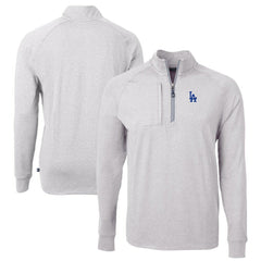 Los Angeles Dodgers Cutter & Buck Adapt Eco Knit Stretch Recycled Quarter-Zip Pullover Top for sale
