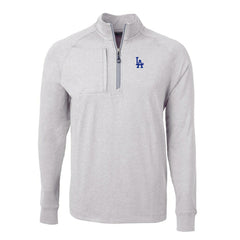 Los Angeles Dodgers Cutter & Buck Adapt Eco Knit Stretch Recycled Quarter-Zip Pullover Top for sale